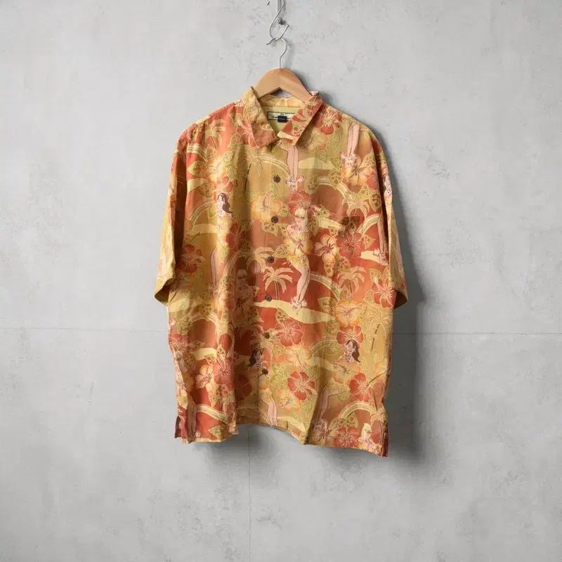 トミーヒルフィガー・バハマ・シルク・シャツ XL M0368