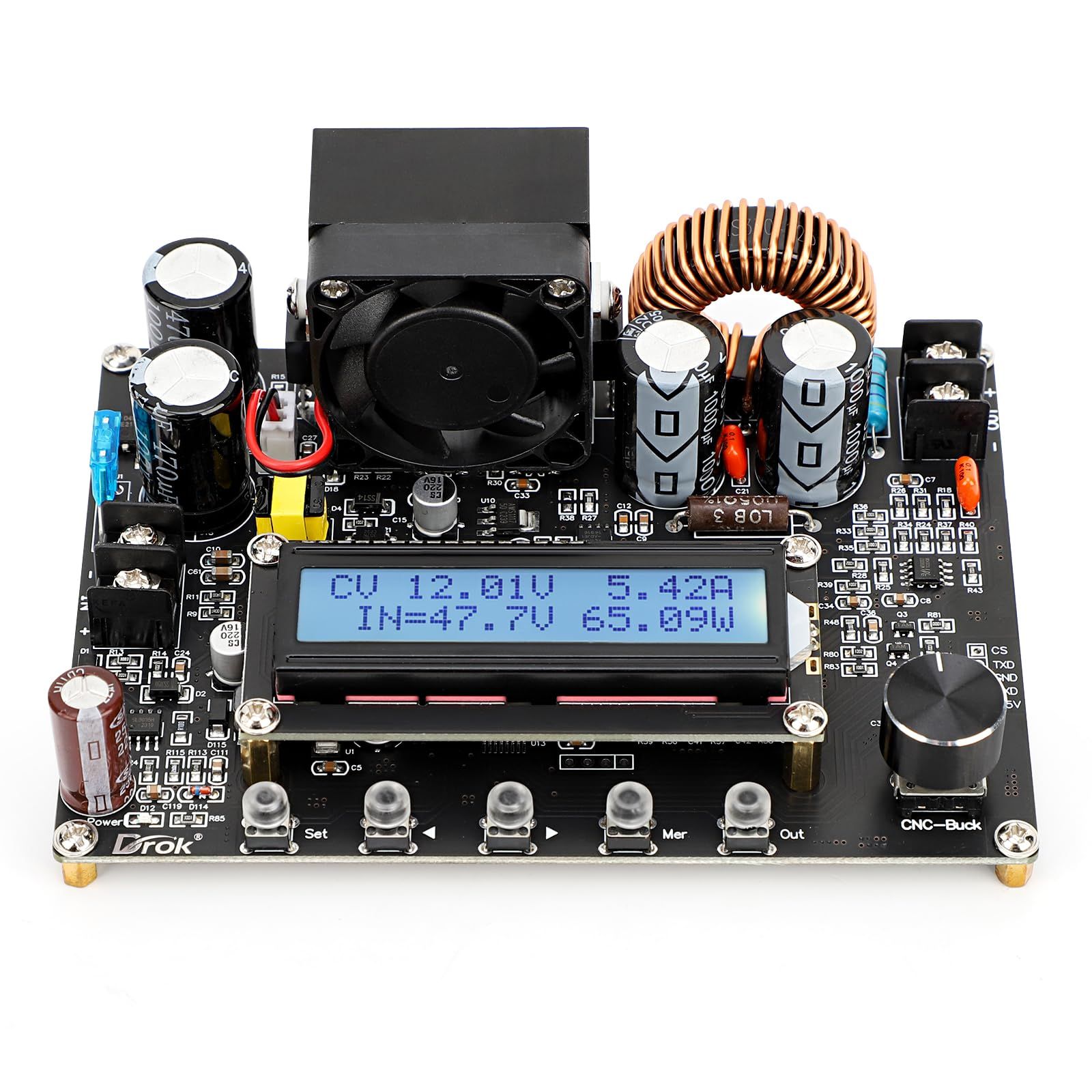 DROK 降圧コンバーター DC-DC 10-100Vから0-60V 0~12A 720W 電圧レギュレータ デジタル制御電圧 レギュレータ 調整可能 降圧電源ボード 電源モジュール 安定電圧/安定電流kk f8c67f9d