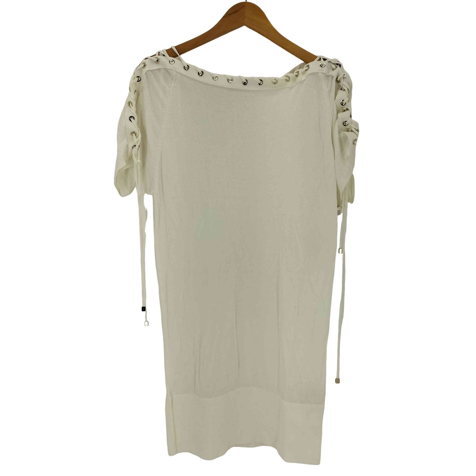 エリザベッタフランキ ELISABETTA FRANCHI レースアップデザイン 半袖ワンピース レディース 44