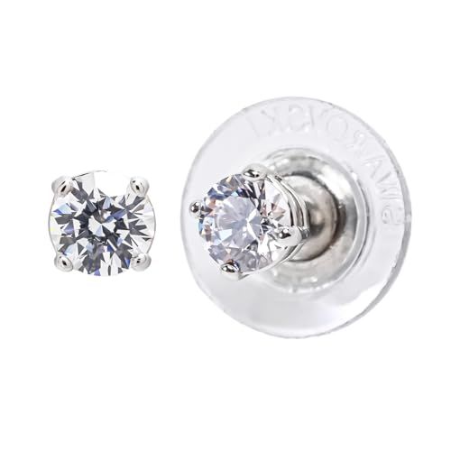 スワロフスキー SWAROVSKI ピアス レディース Attract アトラクト スタッドピアス ラウンドカット シルバー クリア 5408436 [並行輸入品]pms