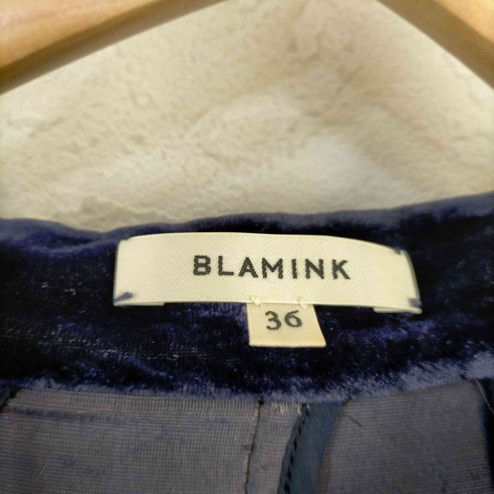 ブラミンク BLAMINK ベロア フレンチスリーブ ワンピース レディース