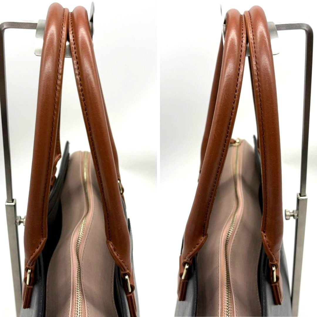 ポールスミス Paul Smith トートバッグ ブラック ベージュ PVC レザー