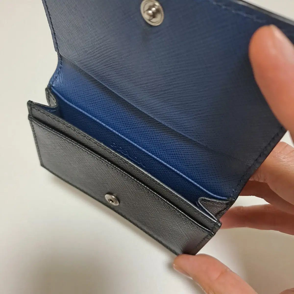 100%/正規品 PRADA プラダ サフィアーノ レッド ブルー POINT カード 
