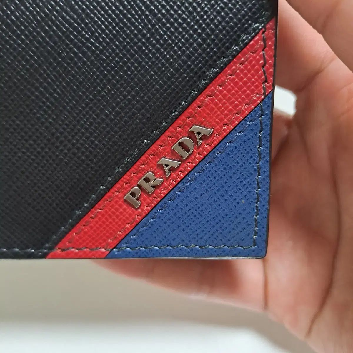 100%/正規品 PRADA プラダ サフィアーノ レッド ブルー POINT カード 
