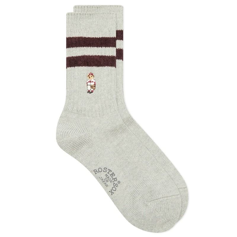 ロスターソックス メンズ アンダーウェア 靴下 Rostersox 84 Bear Socks Burgundy バーガンディ