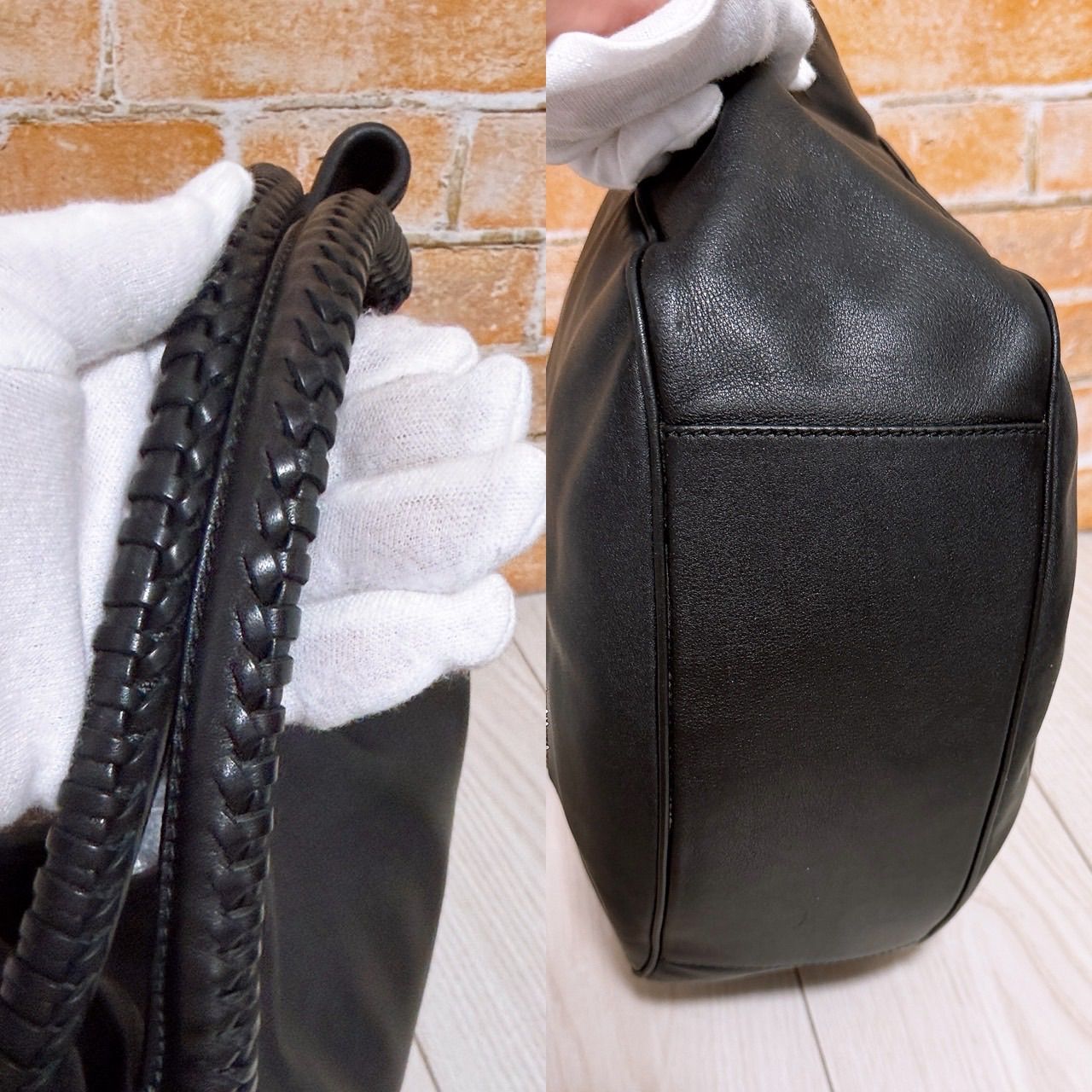 美品) Ferragamo(フェラガモ)ハンドバッグ レザー ブラック - メルカリ