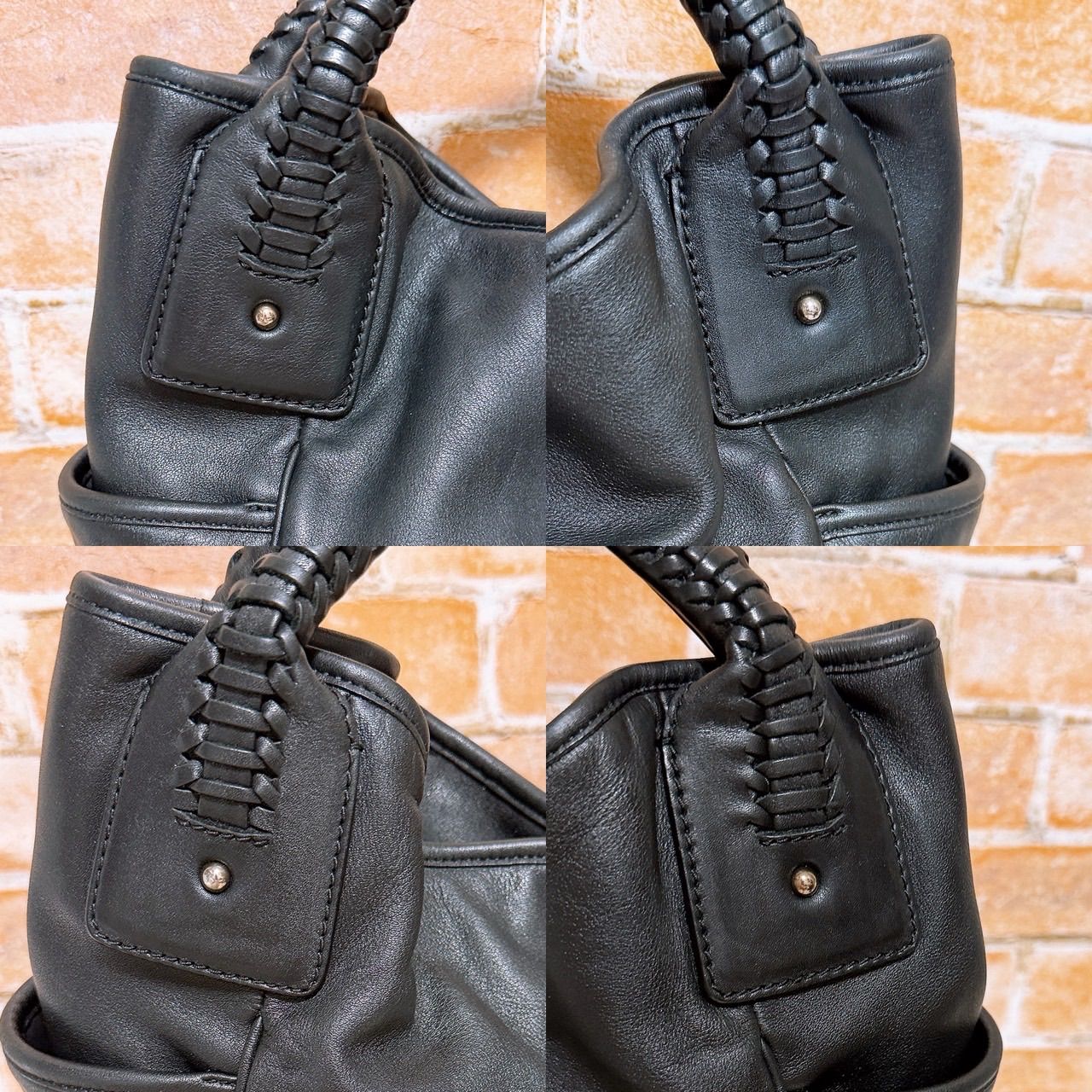 美品) Ferragamo(フェラガモ)ハンドバッグ レザー ブラック - メルカリ