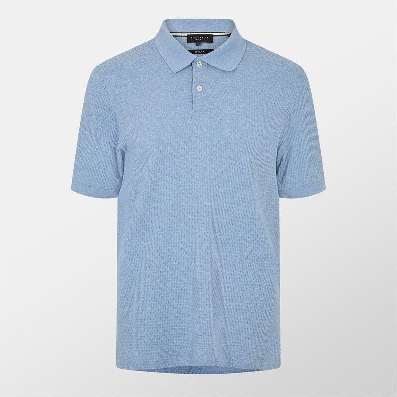 テッドベーカー メンズ トップス ポロシャツ Ted Baker Ted Redman Text Polo Sn53 SkyBlue ブルー