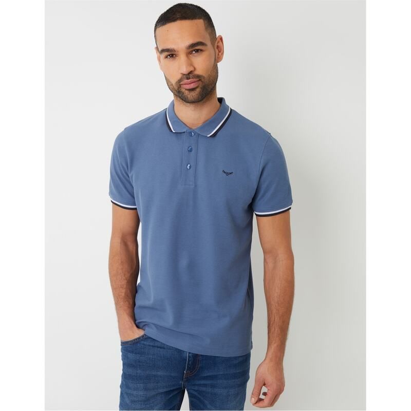 スリードベア メンズ トップス ポロシャツ Threadbare Polo Dorry Sn99 Denim Blue デニム