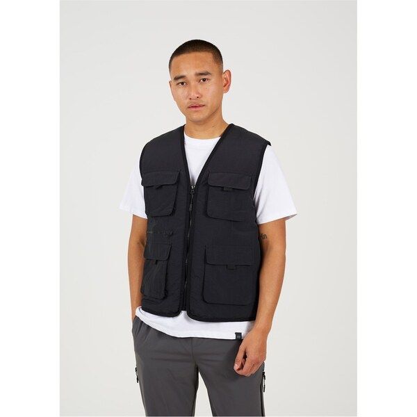 ブレーブソウル メンズ アウター ベスト Brave Soul Utility Vest Black ブラック