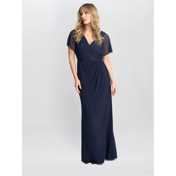 ジーナバッコーニ レディース トップス ワンピース マキシワンピース ジャージー マキシ Gina Bacconi ELLIOT JERSEY MAXI DRESS NAVY ネイビー