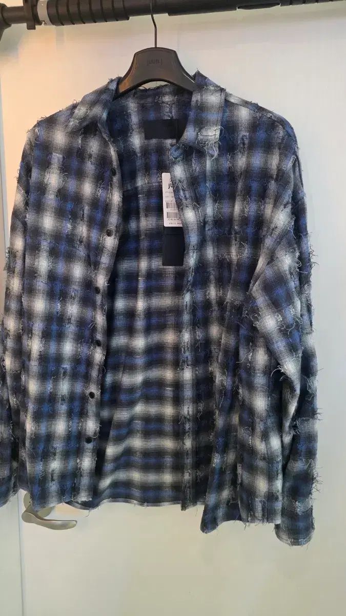 26ss Juun.J グリッド ブルー シャツ