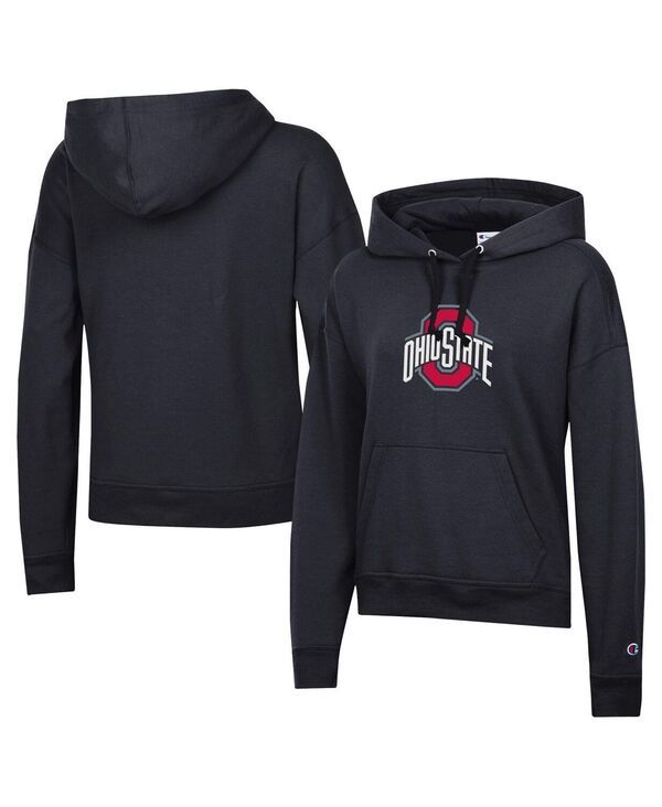 チャンピオン レディース アウター パーカー・スウェット フリース パーカー Champion Womens Black Ohio State Buckeyes Powerblend Fleece Pullover Hoodie Black ブラック