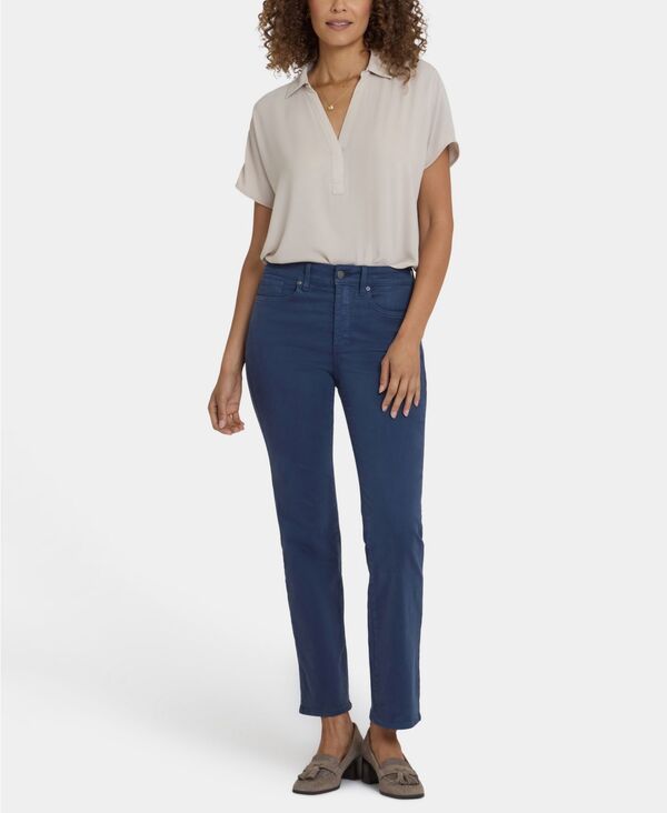 エヌワイディージェイ レディース ボトムス デニムパンツ プチ ジーンズ NYDJ Petite High Rise Marilyn Straight Jeans Vintage Navy ネイビー