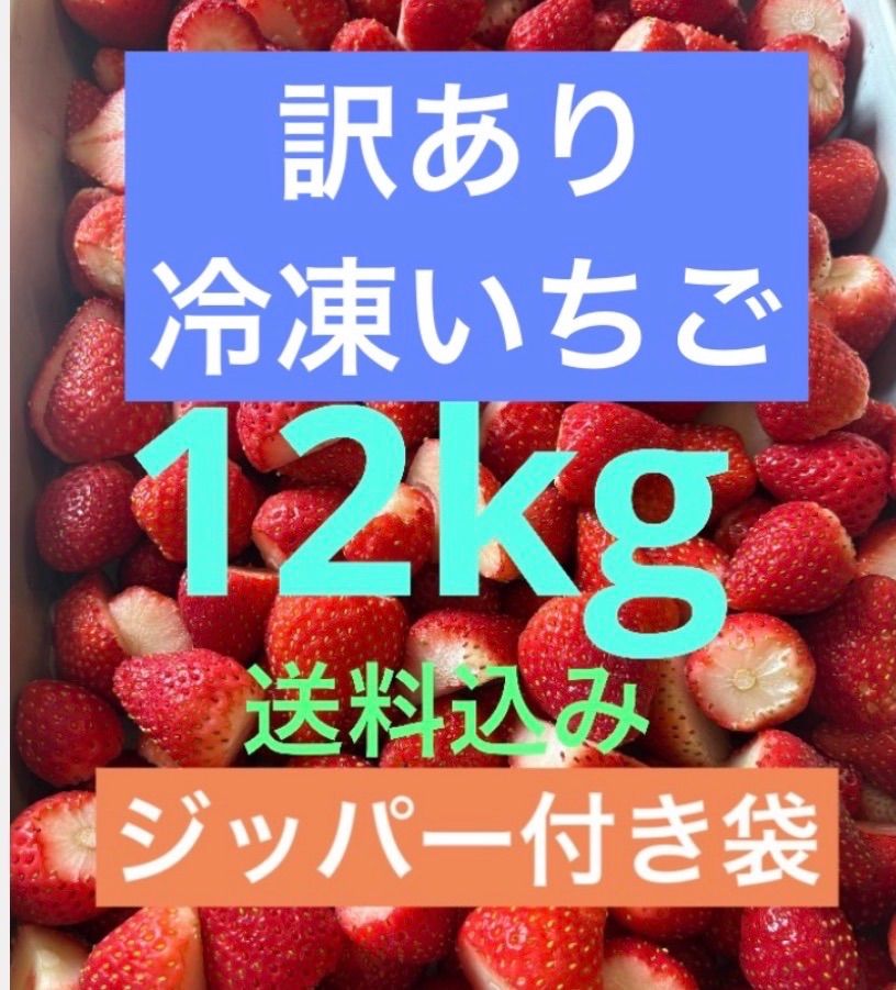 訳あり?冷凍いちご12kg 【お買い得品】完熟とちおとめ