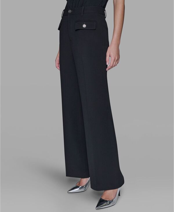 カール ラガーフェルド レディース ボトムス カジュアルパンツ プチ パンツ アンクル KARL LAGERFELD PARIS Petite Ankle Pants Black ブラック