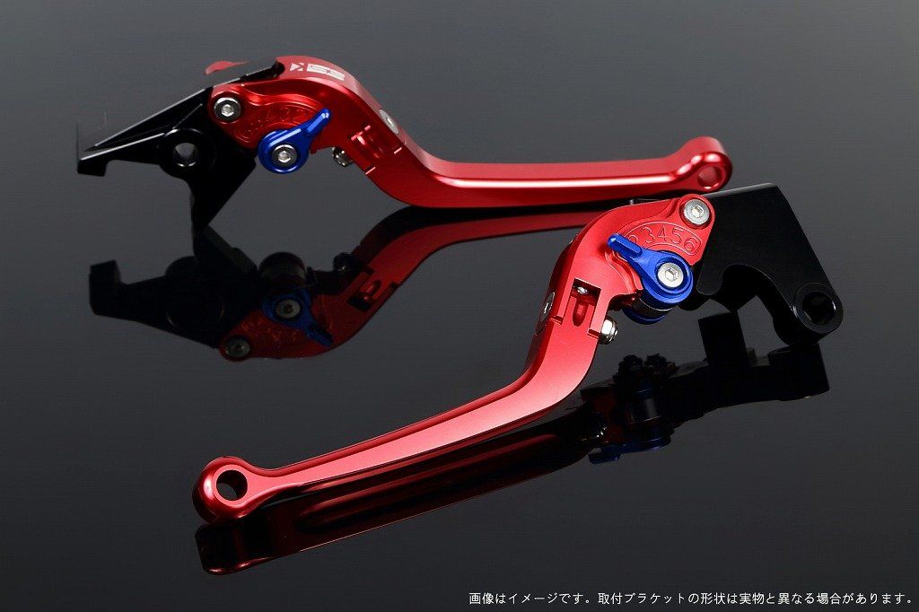 新品 SSK スピードラ アジャストレバーセット スタンダード可倒式 レバー本体カラー:レッド アジャスターカラー:ブルー HONDA ADV150 KF38