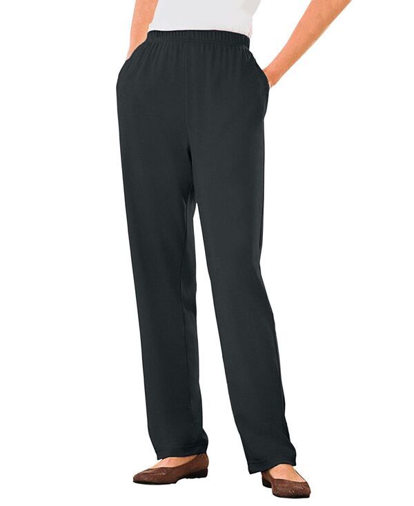 ウーマン ウィズイン レディース ボトムス カジュアルパンツ パンツ トール ニット Woman Within Womens Within Tall 7Day Knit StraightLeg PullOn Pants Heather charcoal チャコ