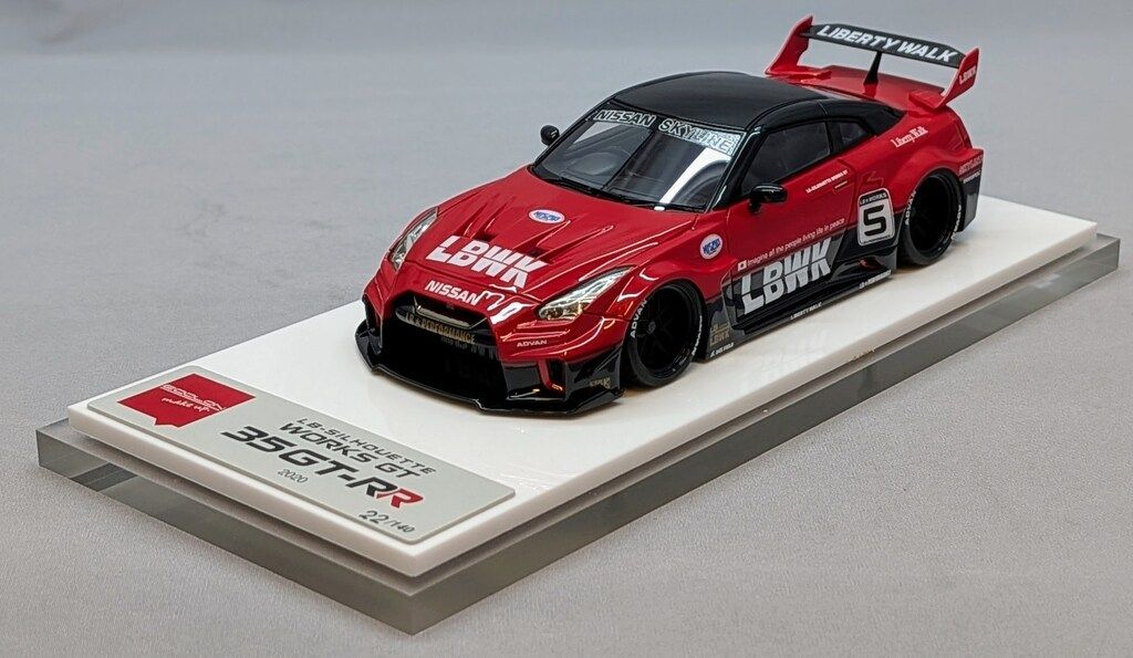 Make Up 1/43 EIDOLON LB-Silhouette WORKS GT 35GT-RR レッド / ブラック LB012H