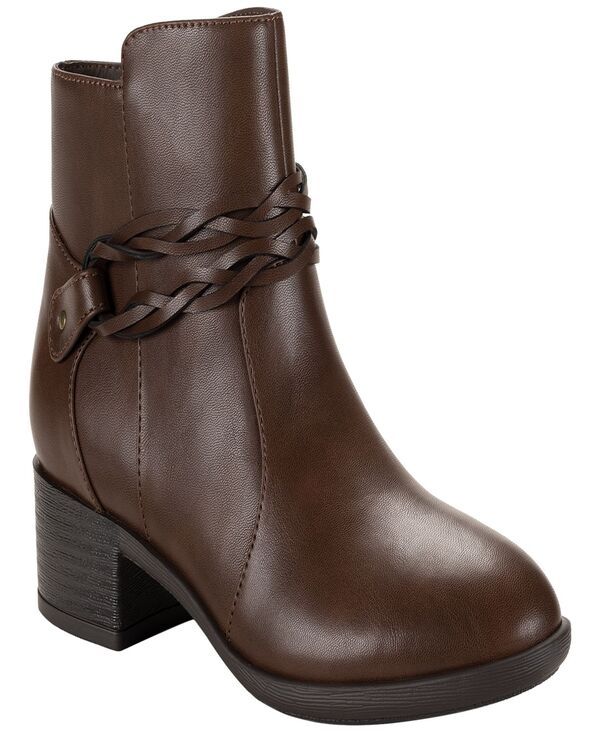スタイルアンドコー レディース シューズ ブーツ・レインブーツ Style Co Womens Rubyyy Almond Toe Belt Booties Dark Roast