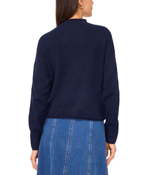 ワンステイト レディース アウター ニット・セーター モックネック セーター 1STATE Womens Long Sleeve Mock Neck Rolled Hem Sweater Classic Navy ネイビー ワンステイト レディース アウター ニット・セーター モックネック セーター 1STATE Womens Long Sleeve Mock Neck Rolled Hem Sweater Classic Navy ネイビー