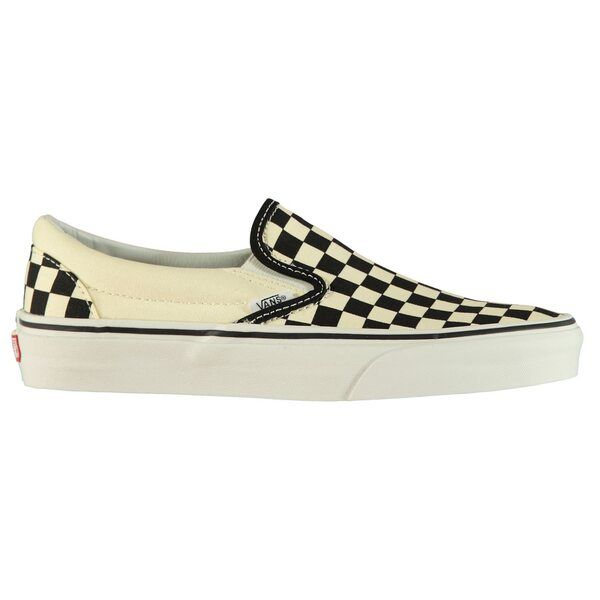 バンズ レディース シューズ スニーカー Vans Checkerboard Slip On Ladies Trainers BlkWht Wht チェック