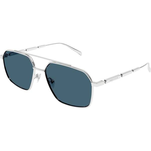 アレキサンダー・マックイーン メンズ アクセサリー サングラス・アイウェア ALEXANDER MCQUEEN Alex S AM0477S Sn53 SilverBlue ブルー