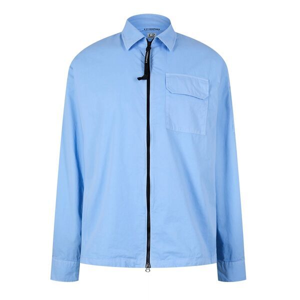 シーピーカンパニー メンズ トップス シャツ CP COMPANY Zipped Overshirt Cerulean 814
