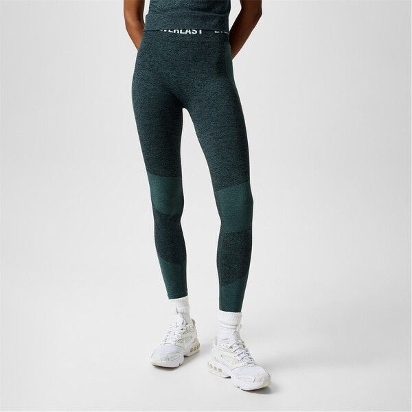 エバーラスト レディース ボトムス カジュアルパンツ レギンス ロゴ Everlast Seamless Logo Leggings Womens Green Marl マール