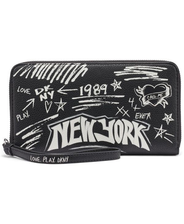 ダナ キャラン ニューヨーク レディース アクセサリー 財布 DKNY Womens Bryar Zipper Around Wallet Black ブラック