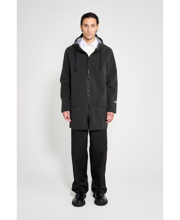 ストゥッテルハイム メンズ アウター ジャケット・ブルゾン コート Stutterheimenstockholm Patch Raincoat Black ブラック