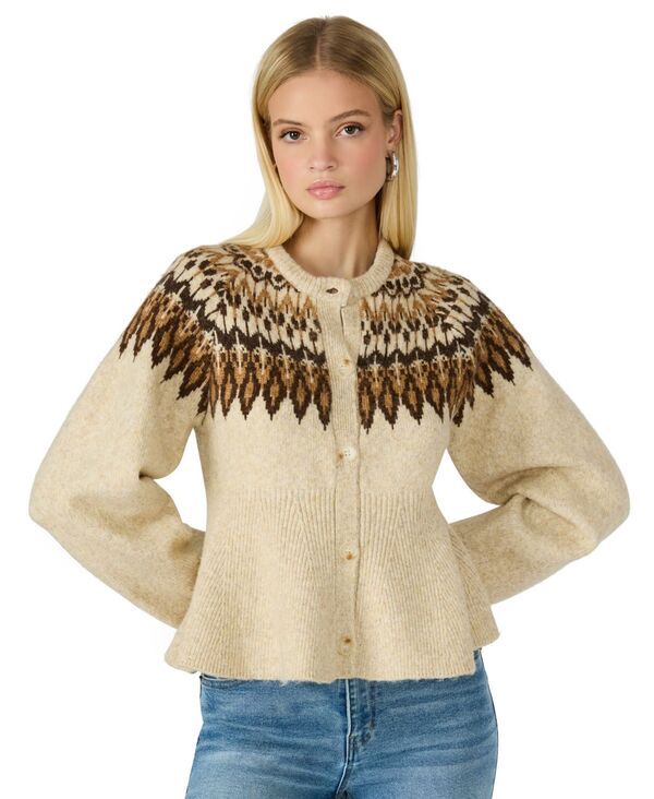 スティーブ マデン レディース アウター ニット・セーター カーディガン Steve Madden Womens Kyndra Button Front Cardigan Sweater Multi マルチカラー