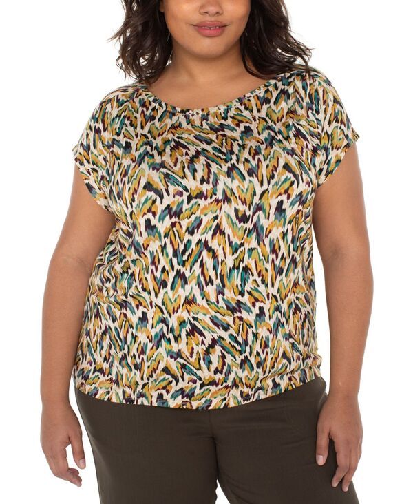 リヴァプール ロサンゼルス レディース トップス シャツ ノースリーブ ニット Liverpoolos Angeles Womens BoatNeck Sleeveless Knitop Green Multi Animal グリーン