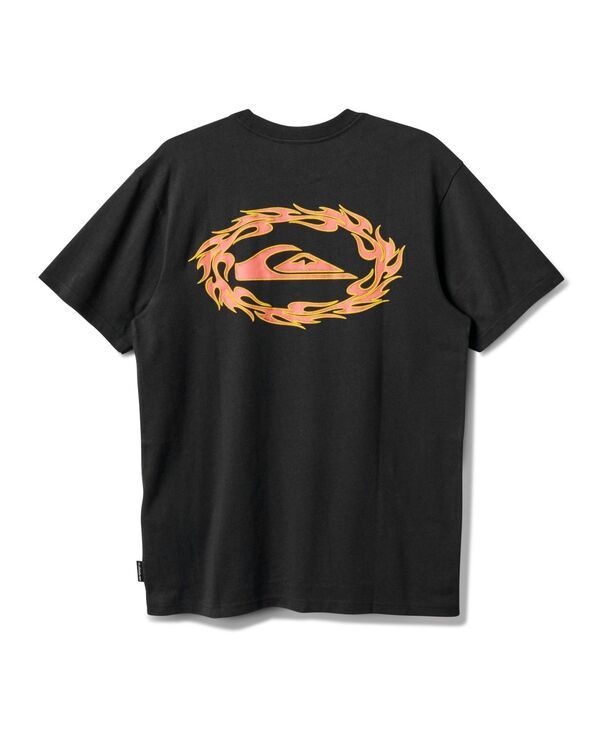クイックシルバー メンズ トップス Tシャツ Quiksilver Mens Oval Torch Moe TShirt Black ブラック