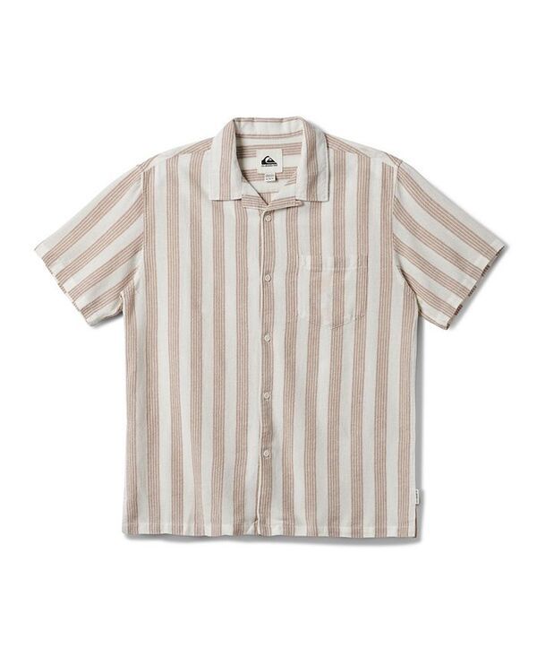 クイックシルバー メンズ トップス シャツ Quiksilver Mens Nightfall Island Short Sleeve Shirt Off white オフホワイト