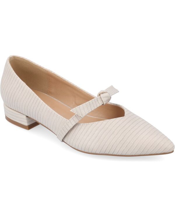 ジュルネ コレクション レディース シューズ パンプス Journee Collection Womens Cait Bow Mary Jane Flats Taupe トープ