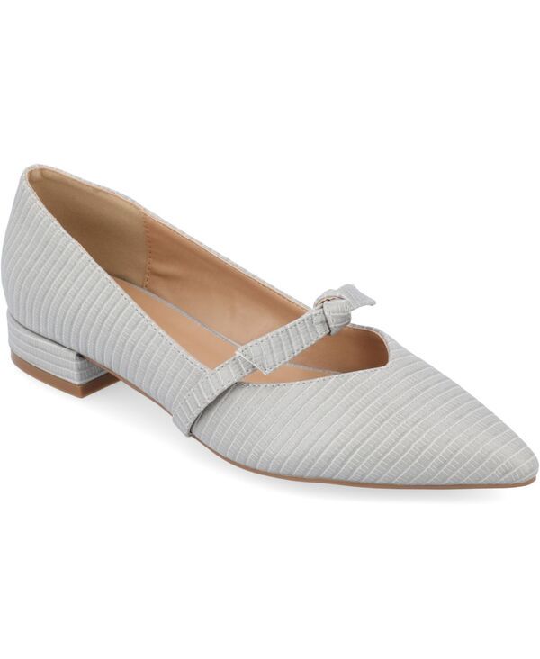 ジュルネ コレクション レディース シューズ パンプス Journee Collection Womens Cait Bow Mary Jane Flats Gray グレー