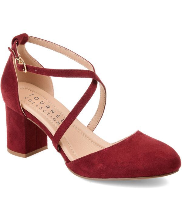 ジュルネ コレクション レディース シューズ パンプス ヒール Journee Collection Womens Foster Crisscross Heels Wine ワイン
