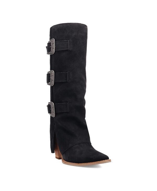 ディンゴ レディース シューズ ブーツ・レインブーツ スエード レザー Dingo Womens Buckle Bunny Suede Leather Boot Black ブラック
