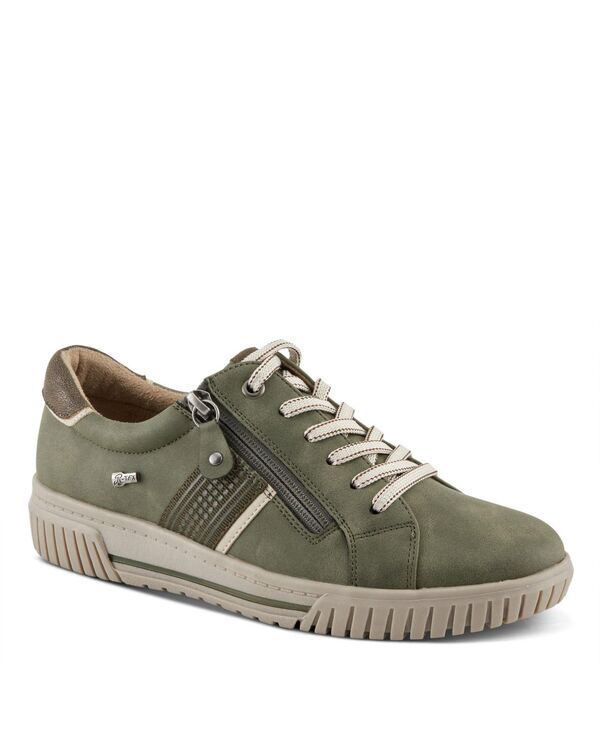 スプリングステップ レディース シューズ スニーカー プラスサイズ レース Spring Step Womens Jamia Sneakers Dual Closure with Laces and Zipper Plush Textile Lining Sh