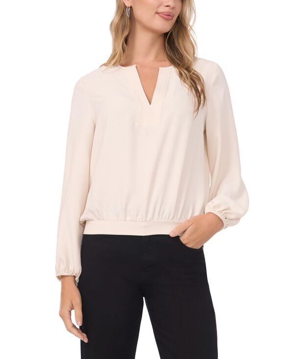ヴィンスカムート レディース トップス シャツ 長袖 Vince Camuto Womens LongSleeve Half Placketop Birch