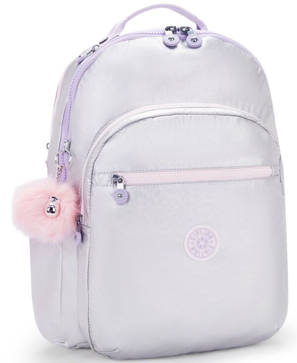 キプリング レディース バッグ バックパック・リュックサック Kipling Seoul XL Backpack Silver Glow Met シルバー