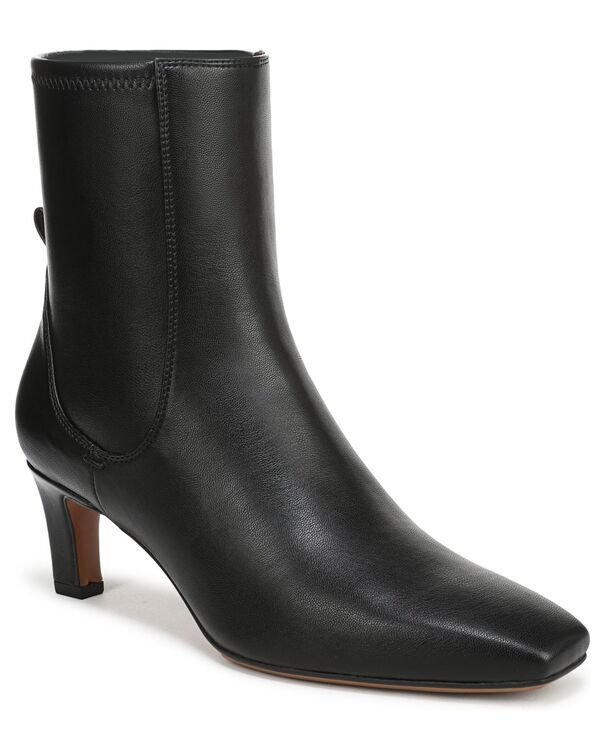 フランコサルト レディース シューズ ブーツ・レインブーツ Franco Sarto Womens Tarrin Square Toe Zip Short Boots Black Faux Leather ブラック