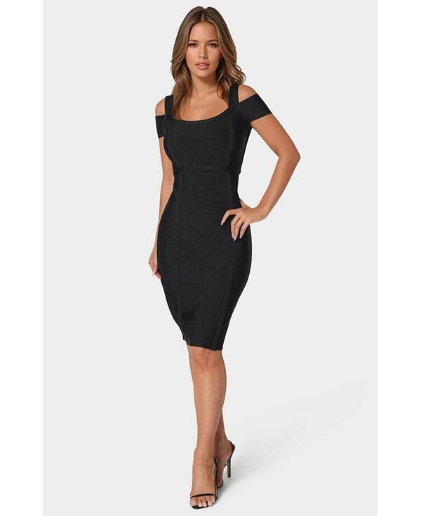 ベベ レディース トップス ワンピース ミディ Bebe Womens Sim Midi Bandage Dress Black ブラック