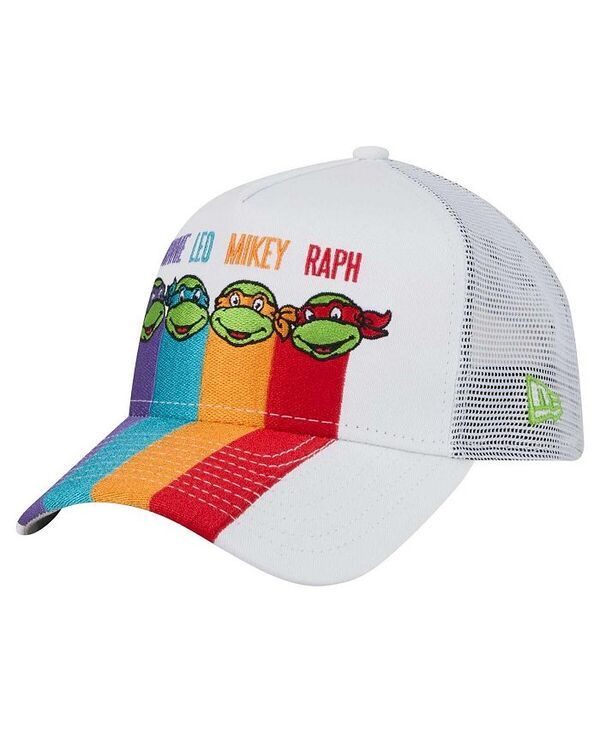 ニューエラ メンズ アクセサリー 帽子 Tシャツ New Era Mens White Teenage Mutant Ninja Turtles 9Forty Adjustable Hat White ホワイト
