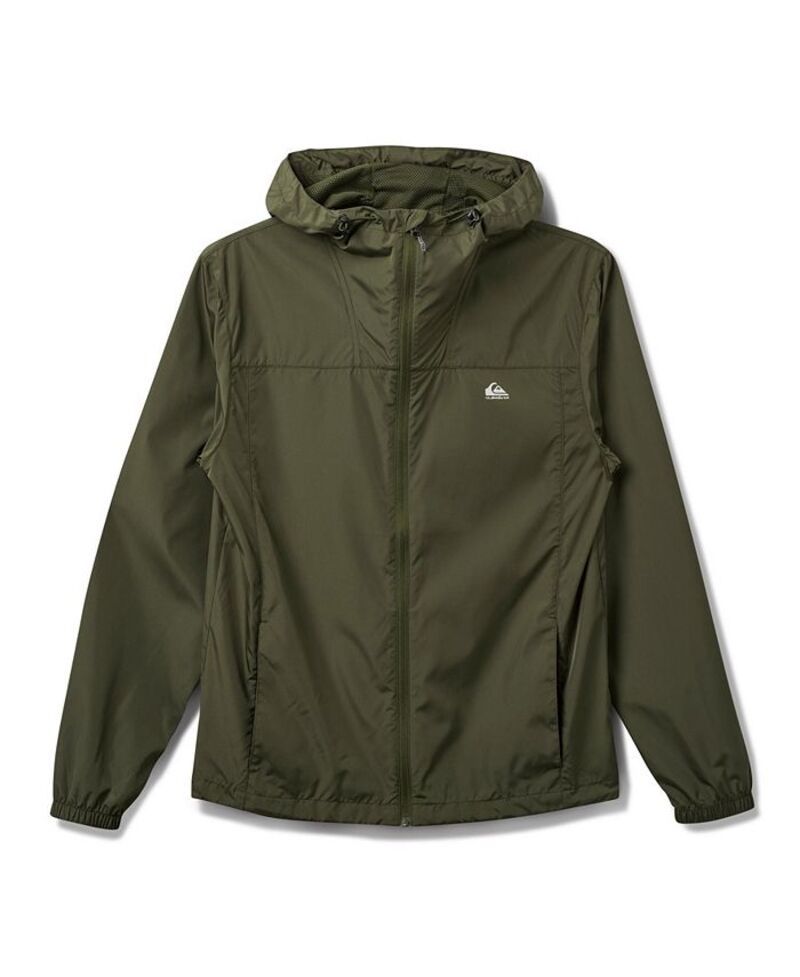 クイックシルバー メンズ アウター ジャケット・ブルゾン ジャケット Quiksilver Mens Overcast Windbreaker Long Sleeve Jacket Army アーミー
