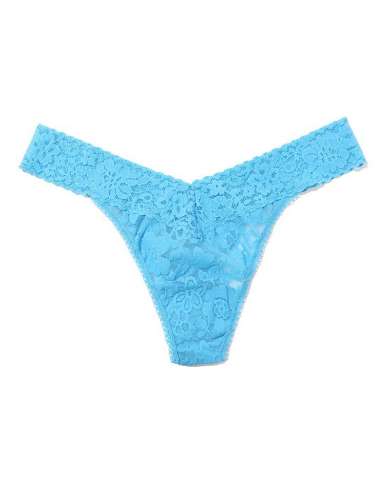 ハンキーパンキー レディース アンダーウェア パンツ レース Hanky Panky Womens Daily Lace Original Rise Thong 771101 Tulum Blue ブルー