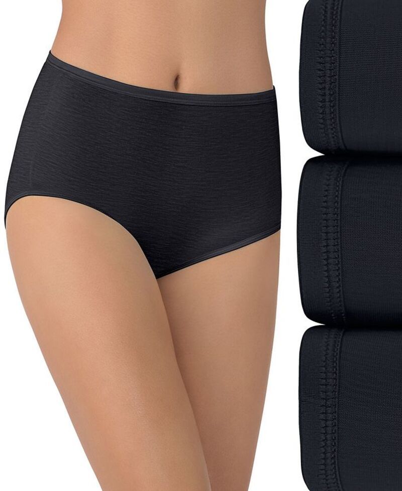 バニティフェア レディース アンダーウェア パンツ Vanity Fair Womens 3Pk Illumination Brief Underwear 13310 Black ブラック