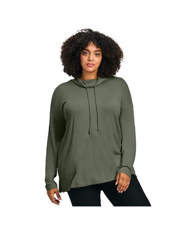 アベニュー レディース トップス シャツ AVENUE Womens Addison Cowl Neck Tunic Top Olive オリーブ