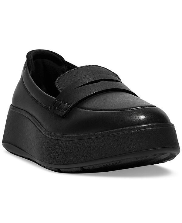 フィットフロップ レディース シューズ パンプス レザー ローファー FitFlop Womens FMode Leather Flatform Loafer Flats All Black ブラック